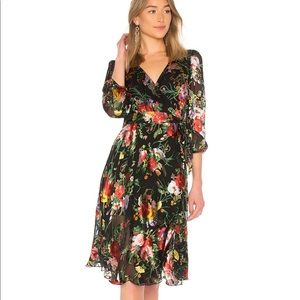 Alice and Olivia floral wrap dress